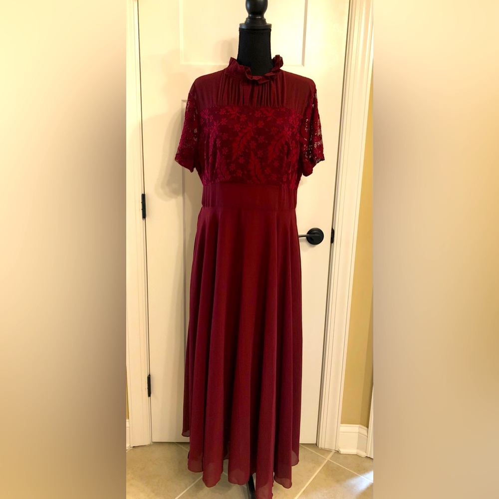Burgundy Lace Dress NWOT